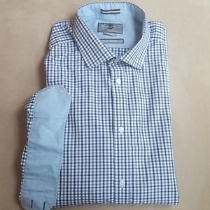 Black Brown 1826 17.5 33 slim fit non iron shirt